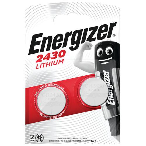 Knapcellebatteri - CR2430 - 3 V - Pakke med 2 - Energizer