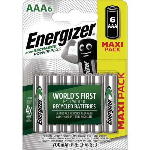 Power Plus AAA foropladet batteri - 700 mAh - Pakke med 6 - Energizer