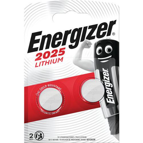 Lithiumbatteri til regnemaskiner - CR2025 - Pakke med 2 - Energizer