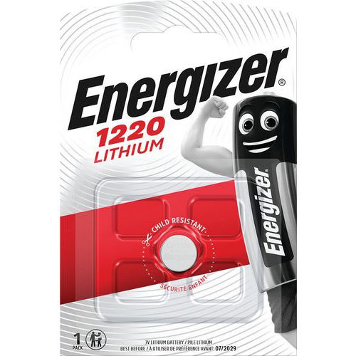Flerfunktionslithiumbatteri til regnemaskiner, ure m.m. - CR1220 - Energizer