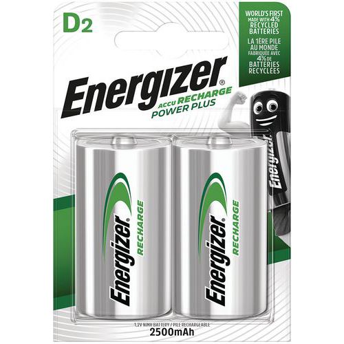 Genopladeligt alkalisk batteri - D/LR20 - Pakke med 2 - Energizer