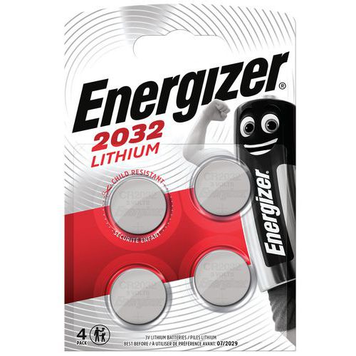 CR 2032 lithiummøntcellebatteri - Pakke med 4 - Energizer