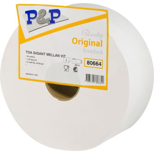 Toiletpapir Gigant Mellem - P&P Toiletpapir Gigant Mellem - P&P