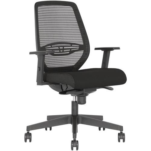 Neos kontorstol med 2D armlæn – sort – Nowy Styl