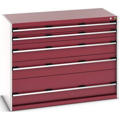 Skab med skuffer SL-13610-5.4 med 5 skuffer til tunge belastninger – Bott