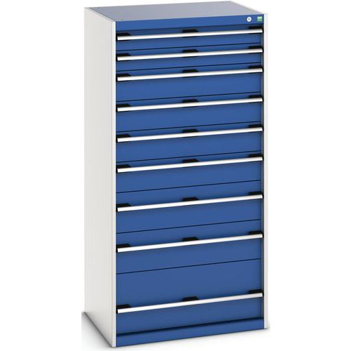 Skab med 9 skuffer SL-8616-9.2 til tung last – Bott