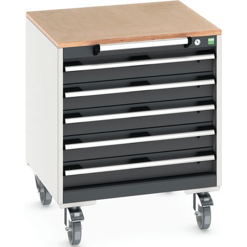 Mobilt skuffeskab Cubio SLR-666-5.3 - Bottom