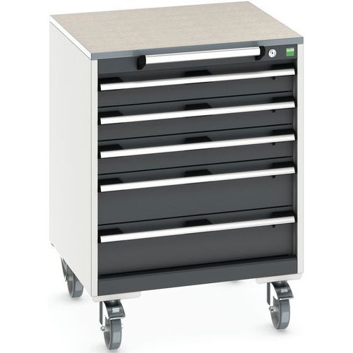 Mobilt skuffeskab Cubio SLR-667-5.3 - Bottom
