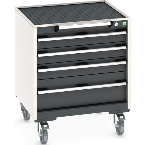 Mobilt skuffeskab Cubio - Bredde 65 cm_Bund