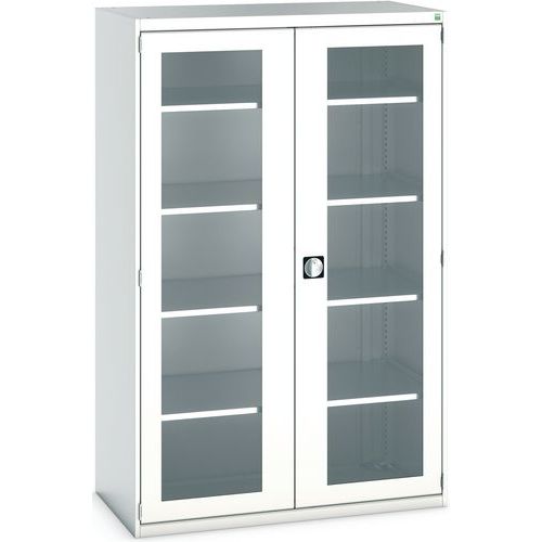 Skab med transparente døre Cubio 1300x650x2000 mm – Bott
