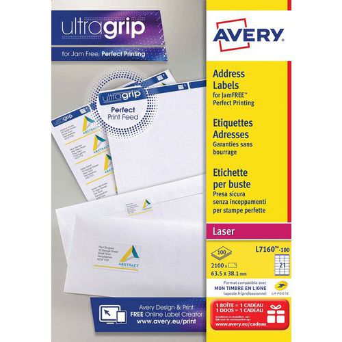 Adresselabel Ultragrip - Laserprinter