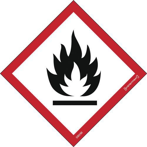 Advarselsmærkat - Brandfarlige emner
