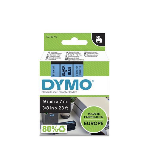 D1-tapekassette, bredde 9 mm – Dymo