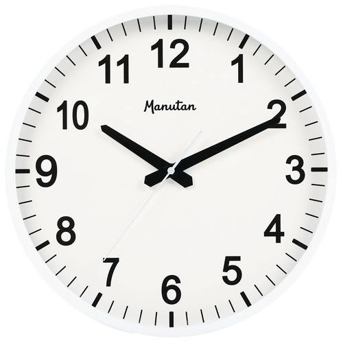 Analog vægur med kvartsværk Ø 33 cm - Manutan Expert
