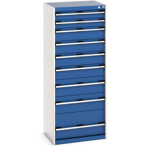 Skab med 9 skuffer Cubio 1600x650 mm – Bott