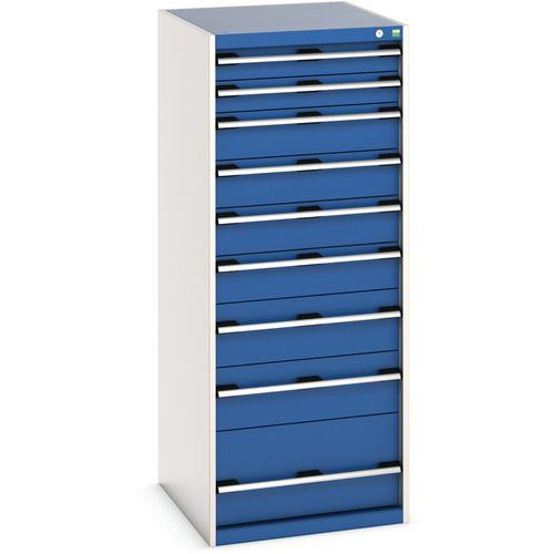 Skab med 9 skuffer Cubio 650x750x1600 mm – Bott