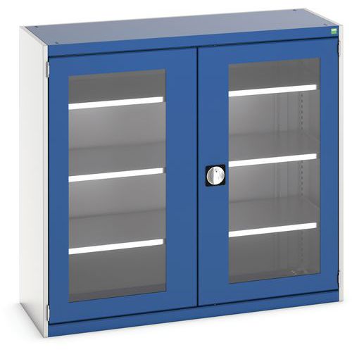 Skab med transparente døre Cubio 1300x525x2000 mm – Bott