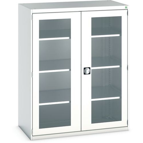 Skab med transparente døre Cubio 1300x650x1600 mm – Bott