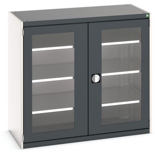 Skab med transparente døre Cubio 1300x650x1200 mm – Bott