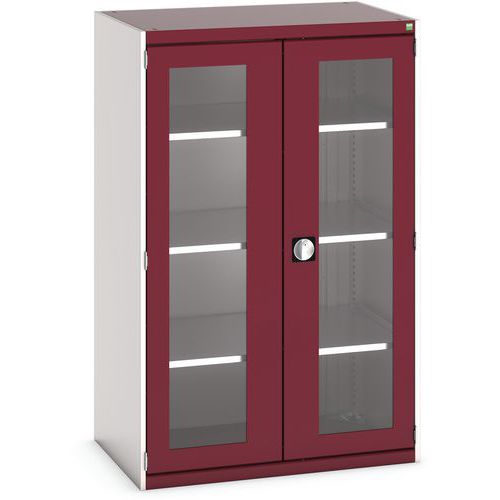 Skab kraftigt med transparente døre Cubio 1300x525x800 mm – Bott