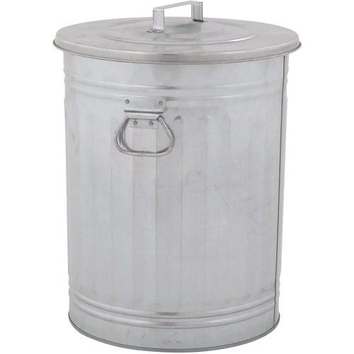 Galvaniseret affaldsspand, 54 liter - Vepabins