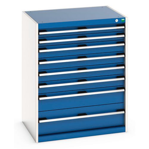 Skab med 8 skuffer til tung belastning 800x650x1000mm - Bott