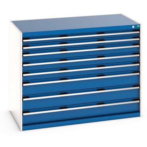 Skab med 8 skuffer til tung belastning 1300x650x1000mm - Bott