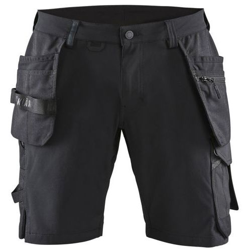 Håndværker Shorts 4-vejs stretch Sort/Mørk Grå