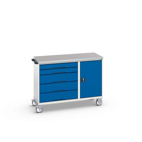 Værkstedsvogn Verso linoleumsplade 1300x600x980mm - Bott