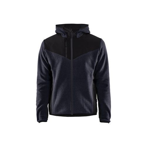 Strikket Jakke med Softshell Honninggul/Sort