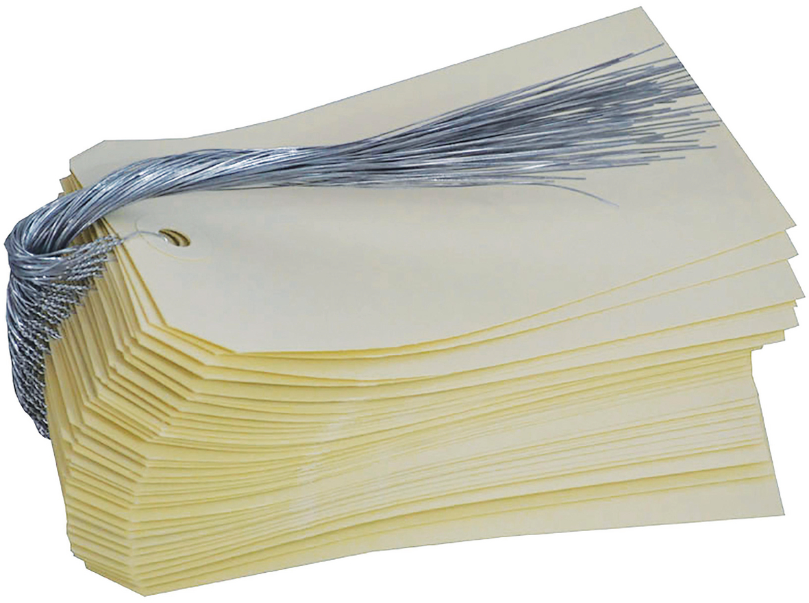 Amerikansk papetiket med metaltråd - BBA Emballages - Witre.dk