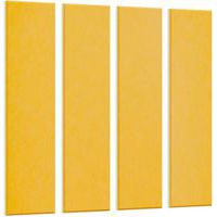 Sæt med 4 vægpaneler i akustisk PET-filt gul - Smit Visual