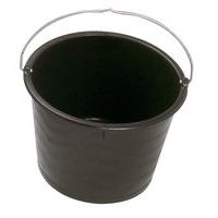 Spand 20 liter i sort polyethylen, med håndtag - Mondelin