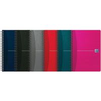 Office spiralindbundet notesbog 148 x 210, 180 sider, 90 g, linjeret assorteret - Oxford