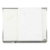 Whiteboard med beslag til flipoverblok - Vanerum