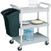 Plastvogn med 3 hylder - bæreevne 90 kg - Rubbermaid