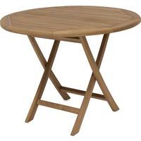 Foldbart bord Nova Ø 100 cm i ubehandlet teak - Hillerstorp