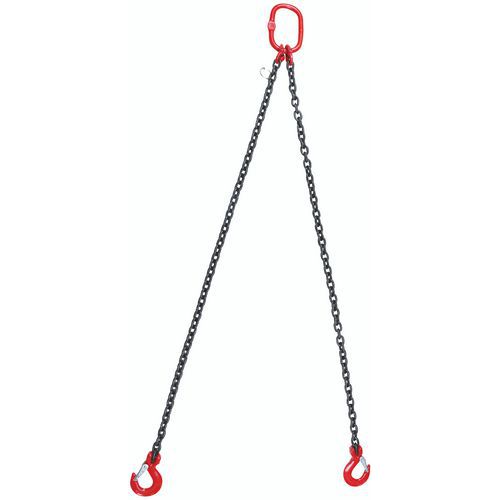 Kædeslæng krog 26 mm m/u længdejust., 2 kæder Kædeslæng krog 26 mm m/u længdejust., 2 kæder