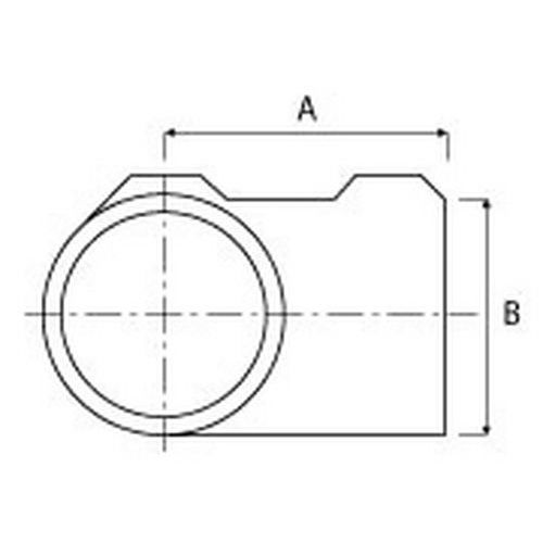Taille du tube	A 	B Ø 27 mm 	44 	36Ø 42 mm 	60 	54Ø 48 mm 	68 	64
