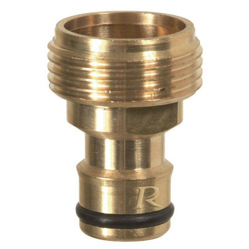 Adapter i messing med 3/4 gevind - han - Ribimex