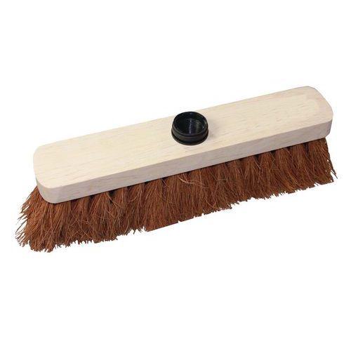 Kost med kokosfiberbørstehår - træhoved 29-38 cm - Manutan Kost med kokosfiberbørstehår - træhoved 29-38 cm - Manutan