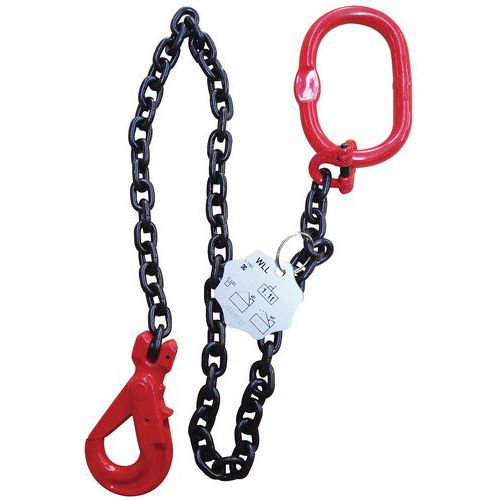 Kædeslæng krog 34 mm m/u længdejust., 1 kæde Kædeslæng krog 34 mm m/u længdejust., 1 kæde