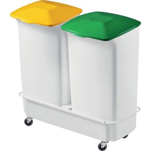Genbrugsvogn DURABIN med 40 liters tønder - Durable